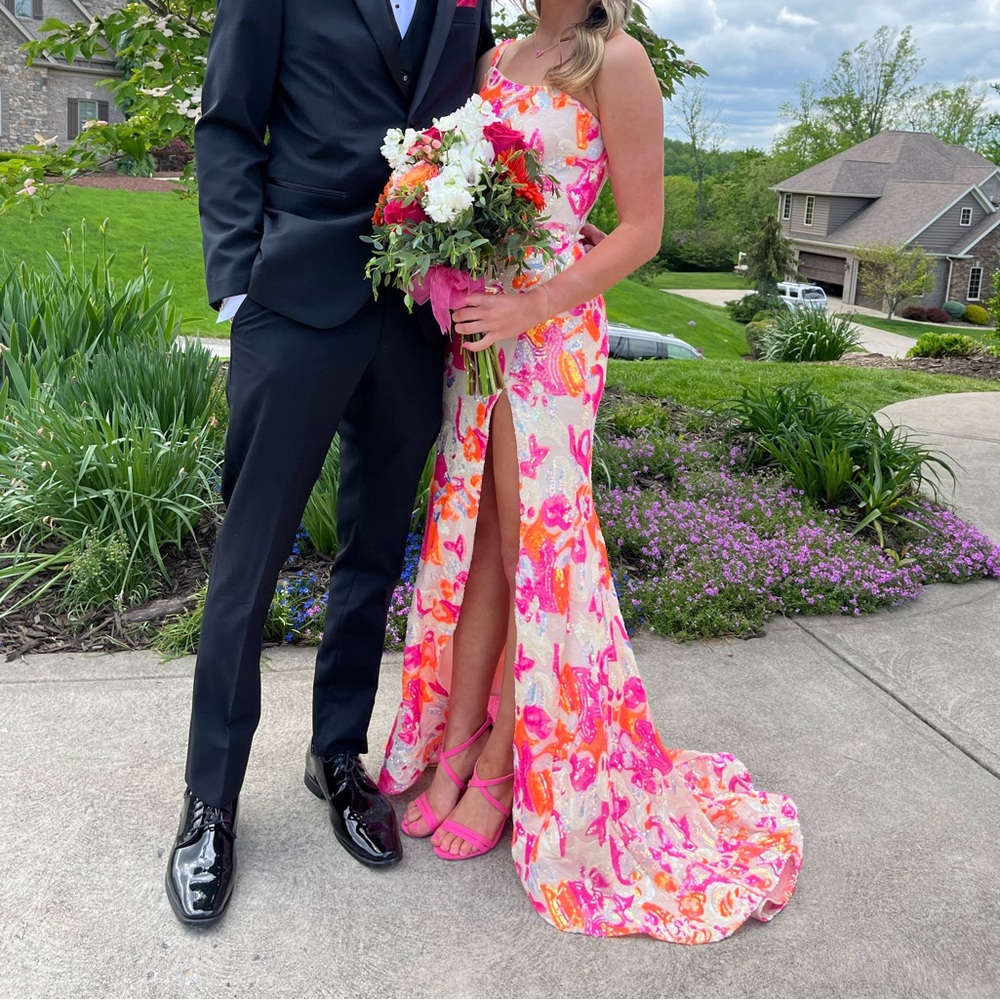 Jovani 26131 Pink/Orange Prom Dress Size 00